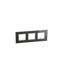 French and German standard plate versiune patrata 3x2 module - reflective negru