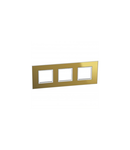 French and German standard plate versiune patrata 3x2 module - reflective gold