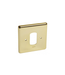 Front plate Synergy - pentru 1 Grid module - 1 module - Authentic glossy gold