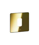 Front plate Synergy - pentru 1 Grid module - 1 module - Sleek Design glossy gold