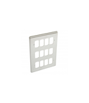 Front plate Synergy - pentru 12 Grid module -3x2 module -Authentic brushed stainless steel