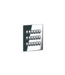 Front plate Synergy - pentru 18 Grid module -3x3 module -Authentic brushed stainless steel