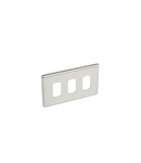 Front plate Synergy - pentru 3 Grid module - 2 module - Authentic brushed stainless steel