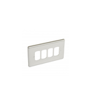 Front plate Synergy - pentru 4 Grid module - 2 module - Authentic brushed stainless steel