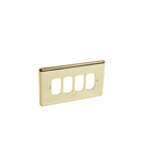 Front plate Synergy - pentru 4 Grid module - 2 module - Authentic glossy gold
