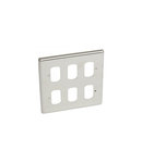 Front plate Synergy - pentru 6 Grid module -2x2 module -Authentic brushed stainless steel