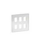 Front plate Synergy - pentru 6 Grid module -2x2 module -Sleek Design brushed stainless steel