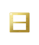 Front plate Synergy - pentru 8 Arteor module - 2x2 module - Authentic glossy gold