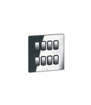 Front plate Synergy - pentru 8 Grid module -2x2 module -Sleek Design brushed stainless steel