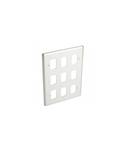 Front plate Synergy - pentru 9 Grid module -3x2 module -Authentic brushed stainless steel