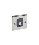 Fused connect unit Synergy -doi poli switch cu cord outlet -Authentic polished stainless steel