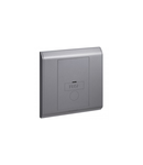 Fused connection unit Belanko colours - unswitched + cord outlet - 13 A - dark gri