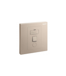 Fused connection unit Galion - 13A 1 module - cu switch - rose gold