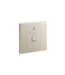 Fused connection unit Galion - 13A 1 module - cu switch + LED power indicator - champagne