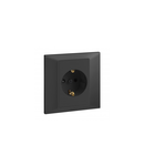 Priza schuko outlet Belanko S - 16A 250V~ 1 module - 2P+E cu shutters - anthracite