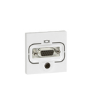 HD15 + 3.5mm Jack priza Arteor - screw terminal connection - 1 module - alb