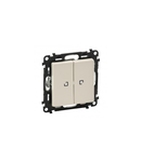 Illuminated 2 module Intrerupator switch Valena Life - 10 AX 250 V~ - ivory