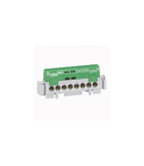 IP2X terminal block - earth (verde) - 1 x 6 to 25² - 21 x 1.5 to 16² -L. 176 mm