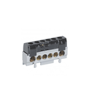 IP2X terminal block - phase (negru) - 1 x 10 to 35² - 5 x 6 to 25² - L. 62 mm