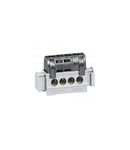 IP2X terminal block - phase (negru) - 4 x 1.5 to 16² - L. 47 mm