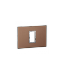 Italian / US standard Placa Arteor versiune patrata 1 module - brushed metal pink champagne