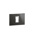 Italian / US standard Placa Arteor versiune patrata 1 module - reflective negru