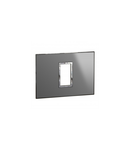 Italian / US standard Placa Arteor versiune patrata 1 module - reflective stainless steel