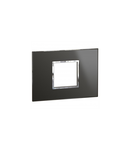 Italian / US standard Placa Arteor versiune patrata 2 module - reflective negru