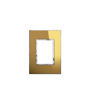 Italian / US standard Placa Arteor versiune patrata 3 module - reflective gold