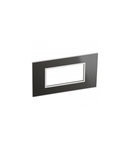 Italian / US standard Placa Arteor versiune patrata 4 module - reflective negru