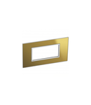 Italian / US standard Placa Arteor versiune patrata 4 module - reflective gold