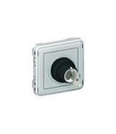 Key operated switch Plexo IP55 - 3 A 250 V~-2 positions ''O-I''-modular-gri