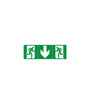 Label - pentru emergency lighting luminaires - exit Usa below - 100 x 200 mm