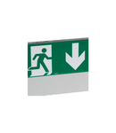 Label - pentru emergency lighting luminaires - exit Usa below - 127 x 254 mm