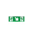 Label - pentru emergency lighting luminaires - exit Usa below on right - 327x109 mm