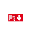 Label - pentru emergency lighting luminaires - fire horse below - 100 x 200 mm