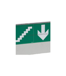 Label - pentru emergency lighting luminaires - stairs below - 127 x 254 mm