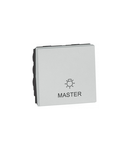 Master switch Arteor pentru lighting control - 2 module - soft alu