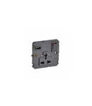 Multistandard 2P+E switched 1 module priza Arteor 16 A 250 V~/ 15 A - 127 V~ cu USB charger - magnesium