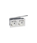 Multi-support multiple priza Mosaic - 2 x 2P+E cu indicator - standard