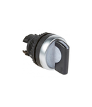 Osmoz illuminated standard handle selector switch - 2 stay-put positions 90° - negru