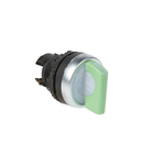 Osmoz illuminated standard handle selector switch - 3 stay-put positions 45° - verde