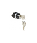 Osmoz non illuminated key selector switch - 2 stay-put positions 45°