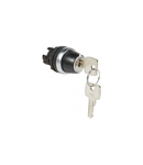 Osmoz non illuminated key selector switch - 2 stay-put positions 90°