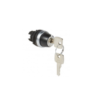 Osmoz non illuminated key selector switch - 3 stay-put positions 45°