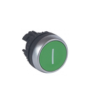 Osmoz non illuminated spring return head - flush - verde engraved ''I''