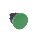 Osmoz non illuminated spring return head - mushroom head Ø40 - verde