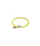 Patch cord RJ45/RJ45 High Density category 6A S/FTP LSZH yellow - 1m
