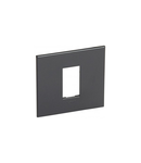 Placa Arteor - French/German standard - patrat - 1 module - graphite