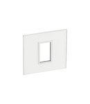 Placa Arteor - French/German standard - patrat - 1 module - mirror alb